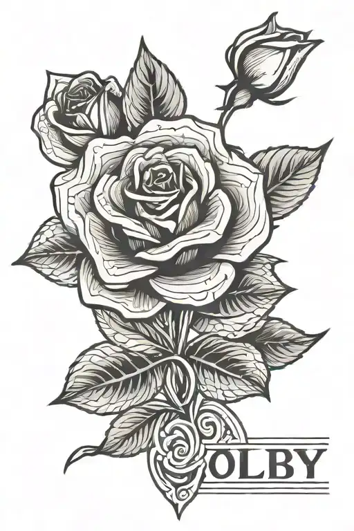 Rose With Name Colby