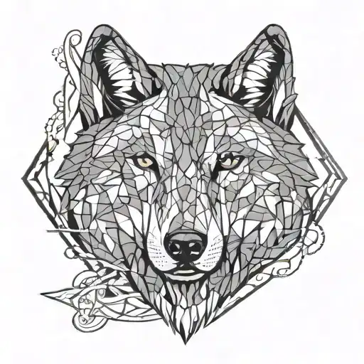 Wolf And Quote Tattoo Featuring Iconic Symbols