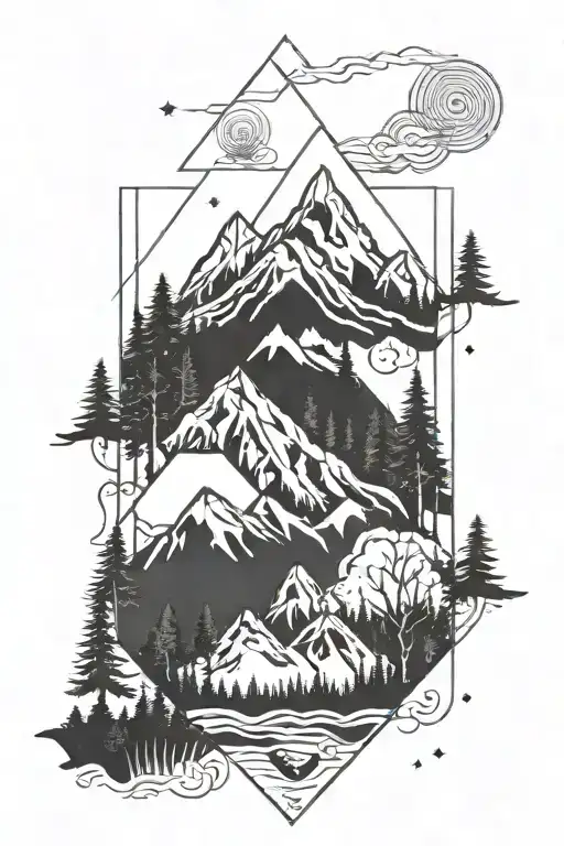 Mountains With Forest Trees And Names Sam And Fien Incorporated