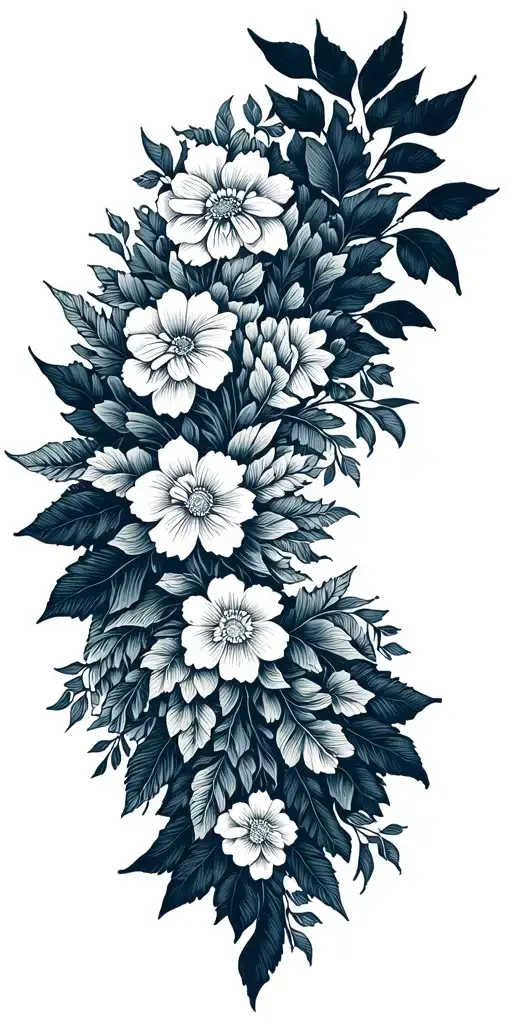 Floral Lace Background And Forest