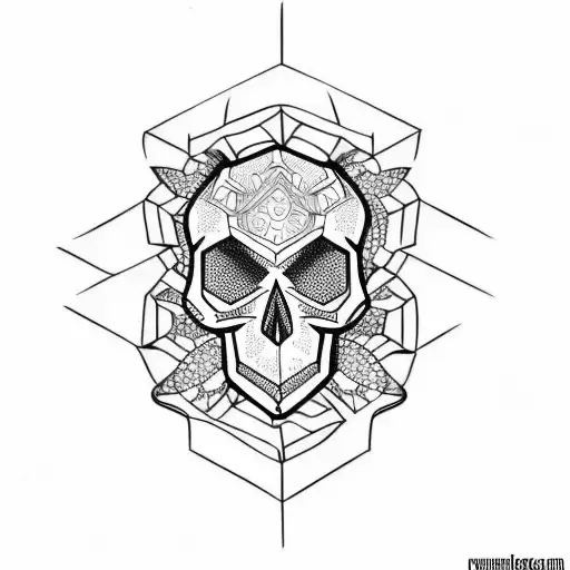 Skull With Honeycomb