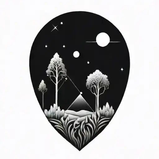 Hallucinogenic Inspired Nature Scene