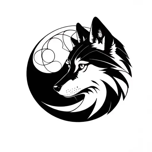 Wolf And Moon