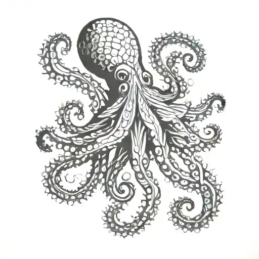 Octopus Made Out Of Ferns