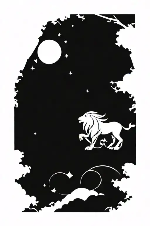 Moon With Leo Lion And Capricorn Ram Love Inside Representing