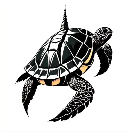 Turtle Holding Dark Tower