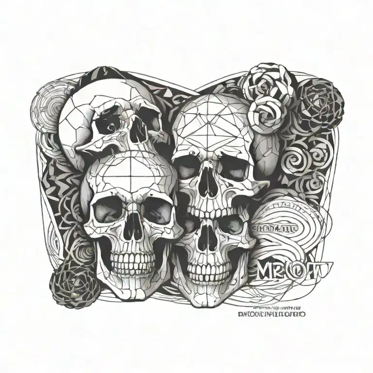 Skull Memento Mori Text