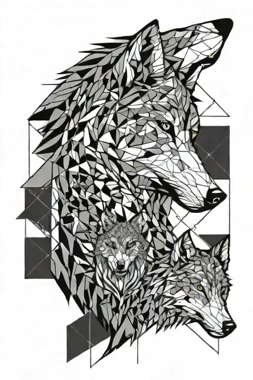 Family Of Wolf With Jesus And Mom Tribute