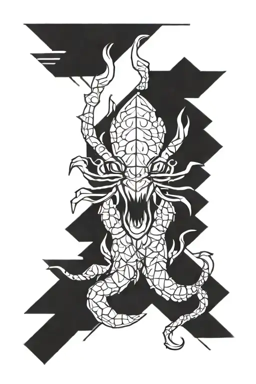 Scorpion Crawling From Wolf Mouth