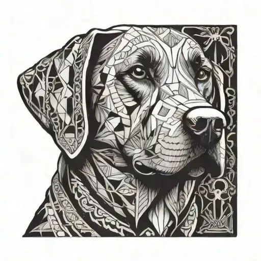 Labrador Dog With Open Mouth Medieval Style