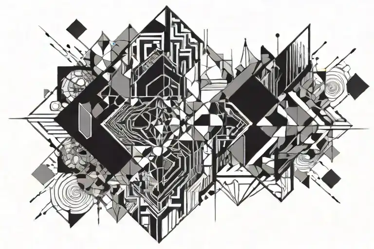 Abstract Tattoo For Forearm