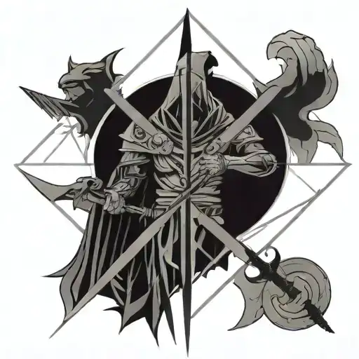 Warrior Wisard Blacksmith Faces Merged