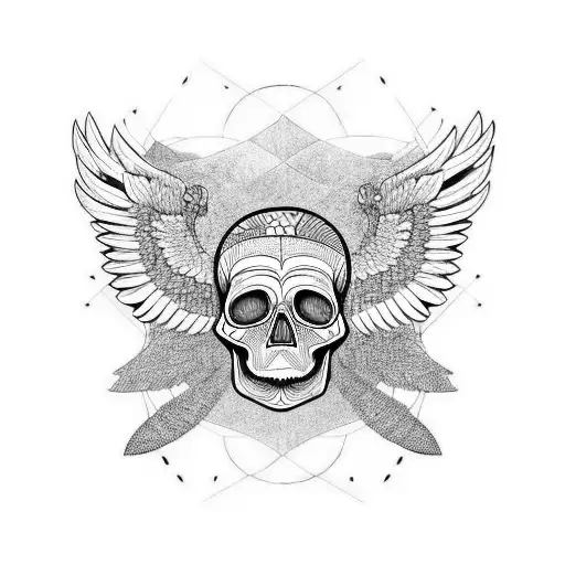 Skull With Wings Mandela