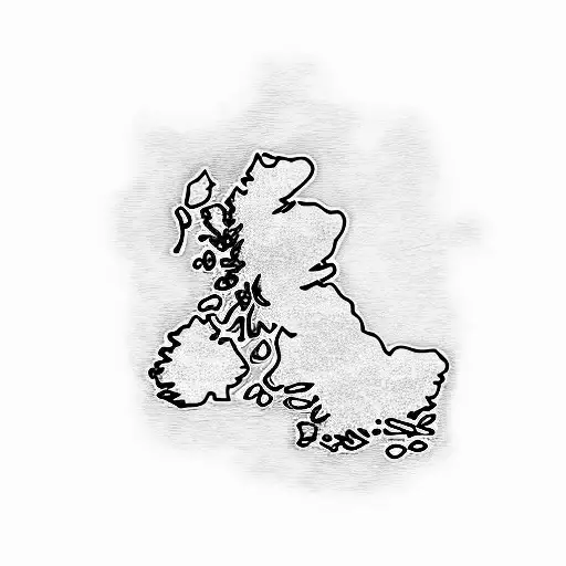 Map Of Ireland With Rose