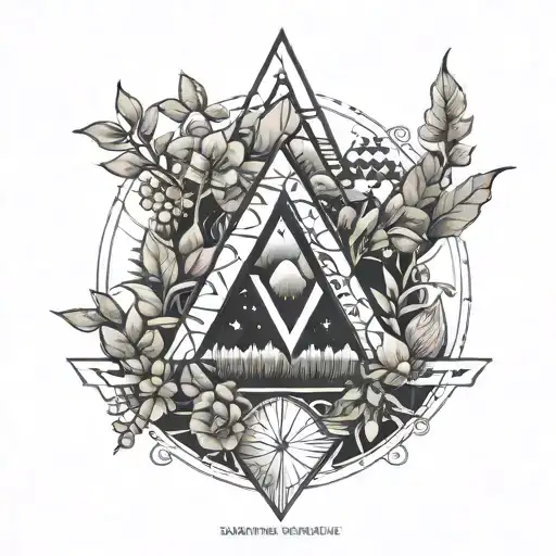 V Letter And Nature Scene