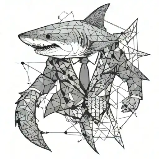 Shark In Suit Holding