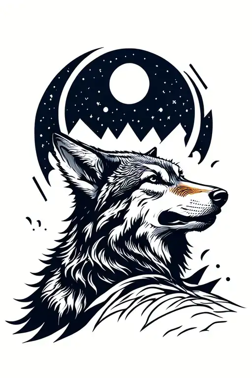 Wolf Howling At The Moon