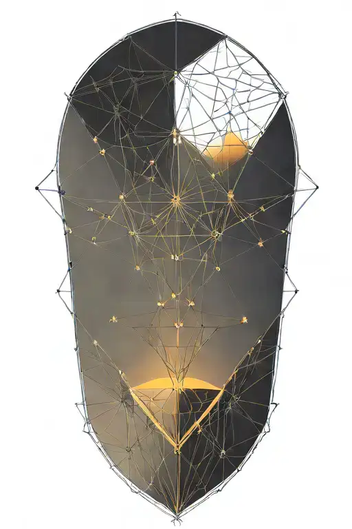 Space Sunset Network Connections Intertwined