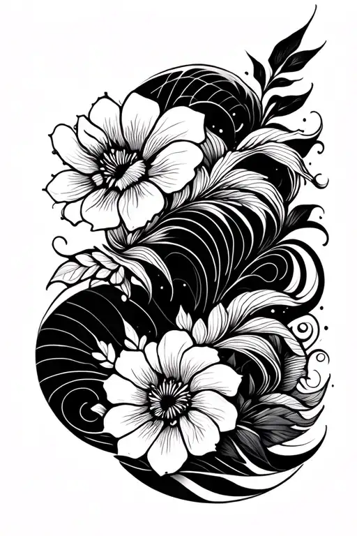 Waves And Flowers And Nature Inspired