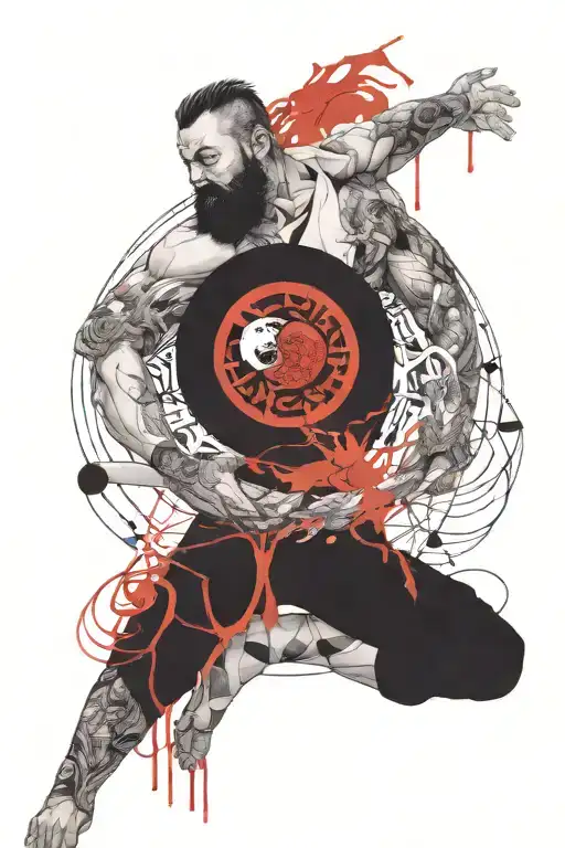 Atlas Holding Earth Mandala Ying Yang