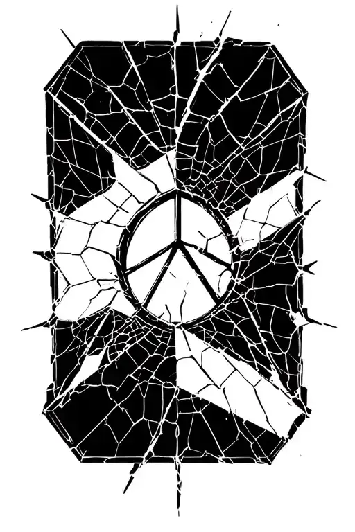 Deathly Hallows Cracked Glass Inside