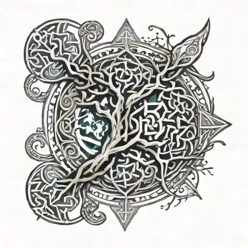 Vikings Symbols With Tree