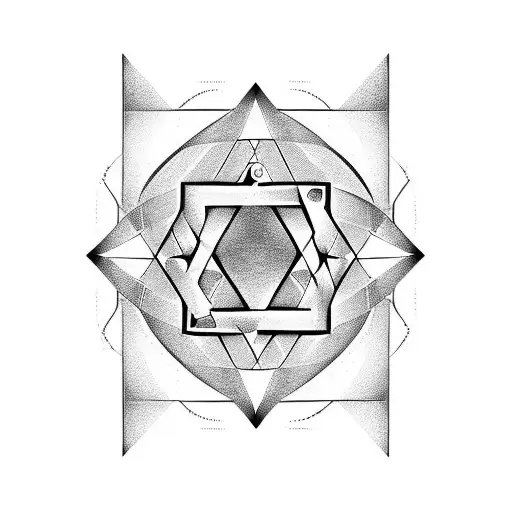 Abstract Pi Symbol With Hemetrical Shape That Gives It More Dept