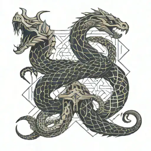 Snake And Dragon