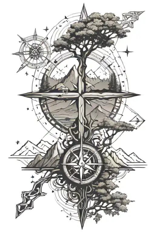 Crucifix Mountain Compass Tree