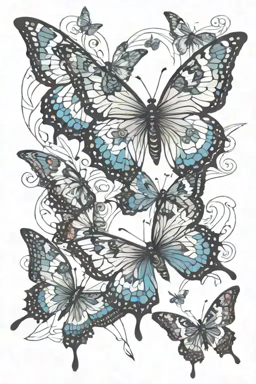 Floral Pattern Butterflies