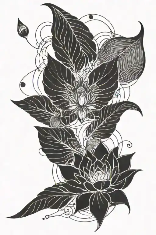 Wings And Lotus Flower