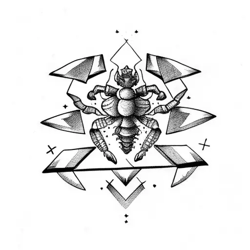 Scorpio Zodiac Tattoo With Arrows And Minimalistic Design
