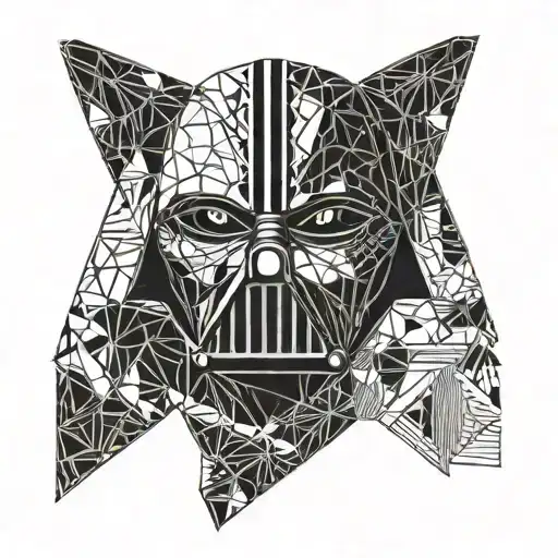 Half Face Dog Half Face Darth Vader