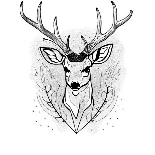 Deer With Long Fading Antlers