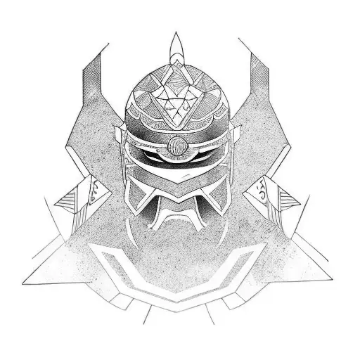 Japanese Mask And Katana