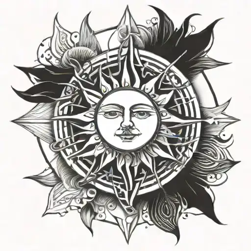 Sun And Moon Surrounded