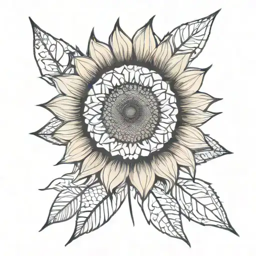 Sunflower With Number 1982