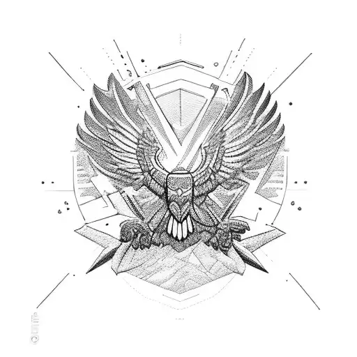 Eagle Flying Over The World