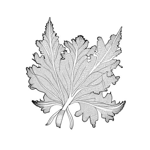 Acorn Violet Oak Fern Iris Oak Leaf