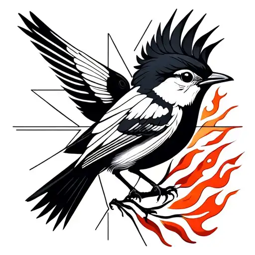 Robin Bird And Fire Sleeve