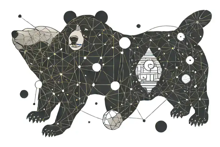 A Solar System With A Bear And Astronaut Floating In Space