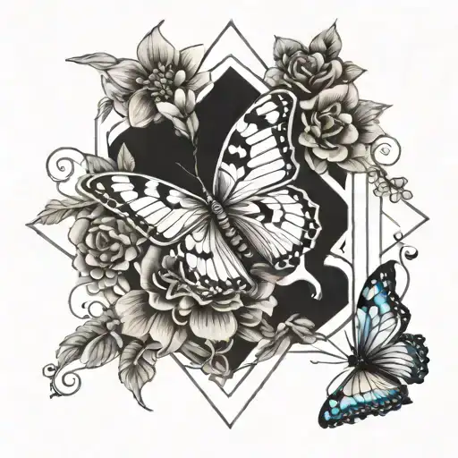 Bible Scripture With Flowers And Butterflies