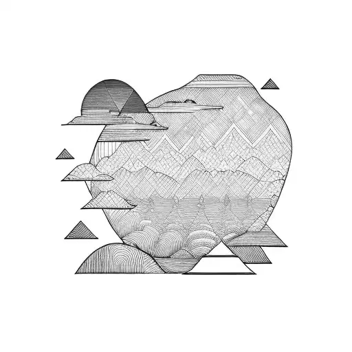 River Running Into Ocean