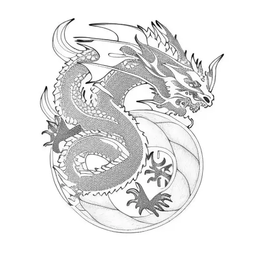 Dragon And Flowers