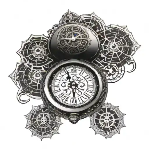 Compas Pocket Watch Black