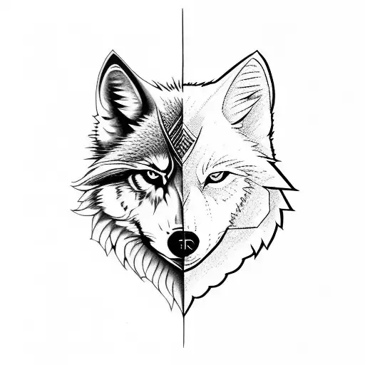 White Wolf And Dark Wolf