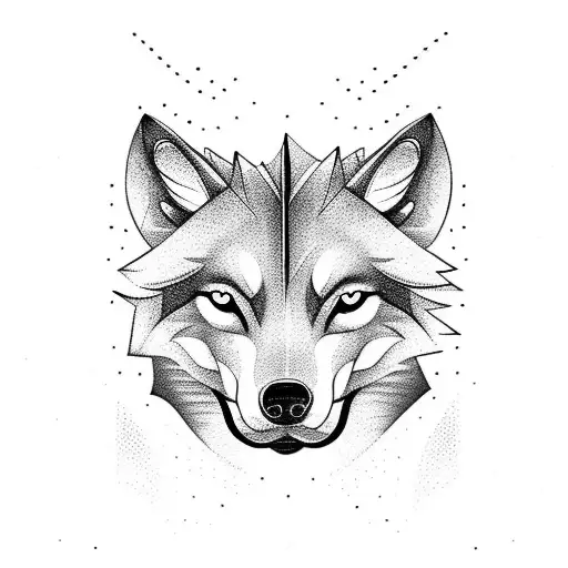 Small Wolf In Big Trees