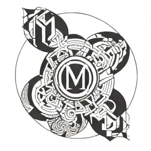 Circle Inside Initials M J G G