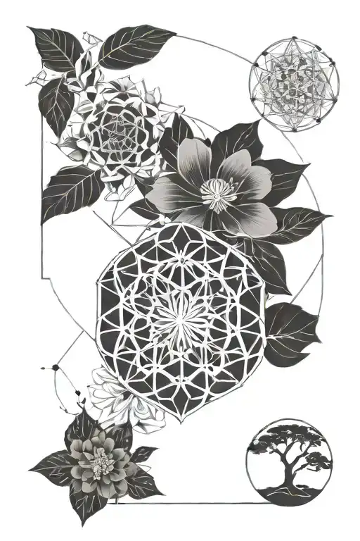 Unilome With Scorpio And The Flower Of Life