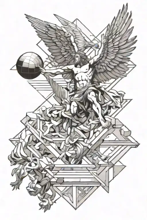 Atlas And Icarus Falling From Sky